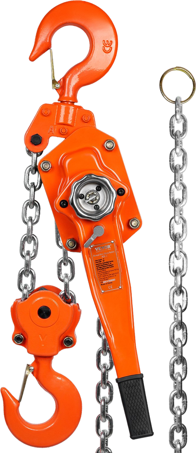 Vevor Manual Lever Hoist 13200 Lbs 6 Ton Capacity 9.2' G80 Galvanized Steel Chain with Weston Break New