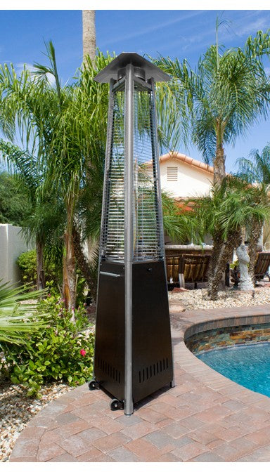AZ Commercial Triangle Patio Heater Propane Glass Tube Hammered Bronze 41,000 BTU New