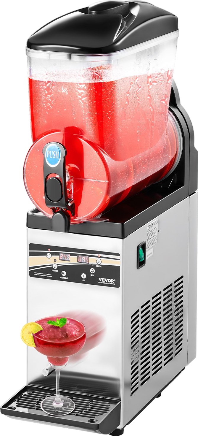 Vevor Commercial Slushy Machine 3.96 Gal Tank with Adjustable Temperature and Auto Clean New