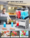 Vevor Commercial Slushy Machine Dual 3.96 Gal Tanks with Temperature Control and Auto Cleaning New