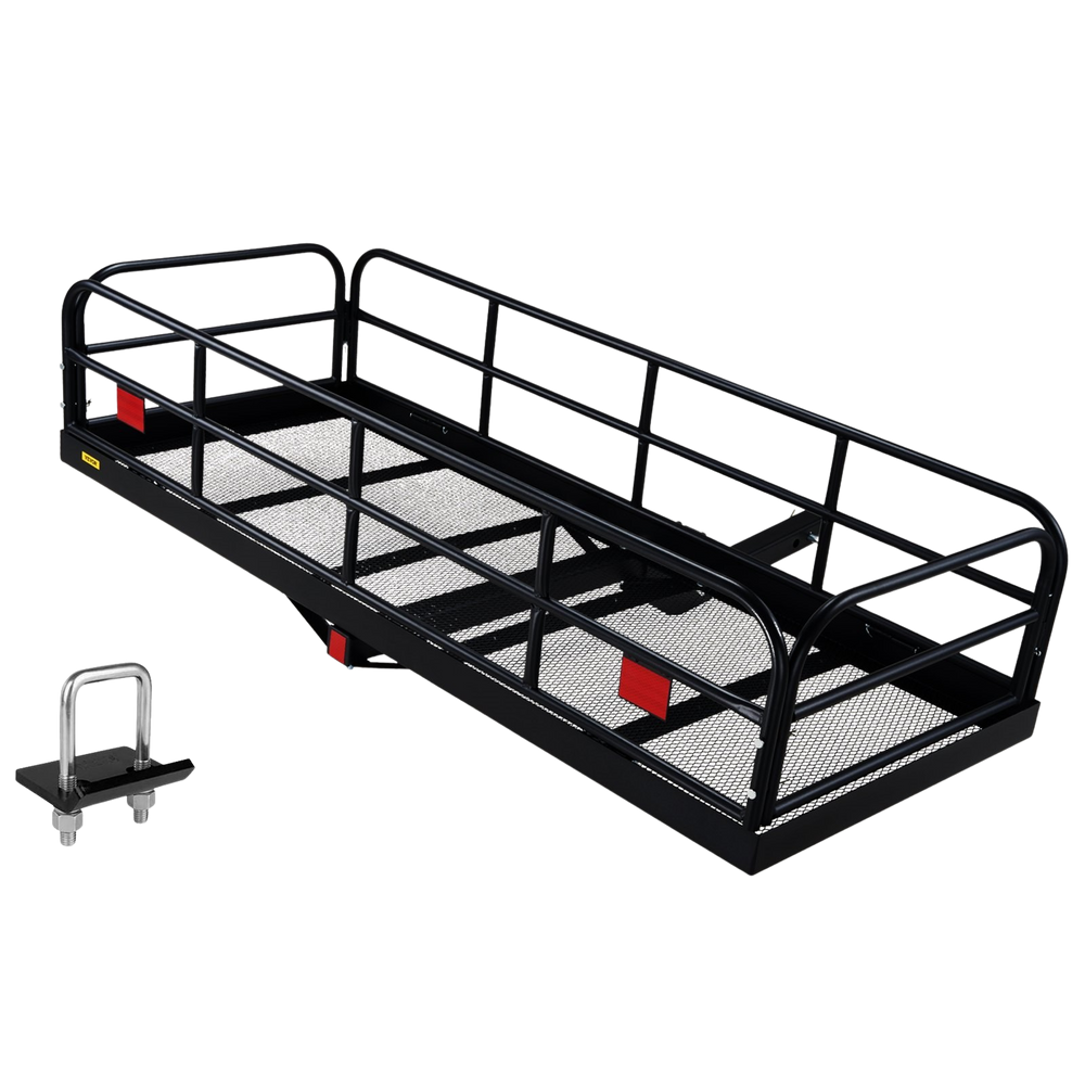 Vevor CW02 Hitch Cargo Carrier Folding 60 x 24 x 14 400 lbs Load Ca FactoryPure