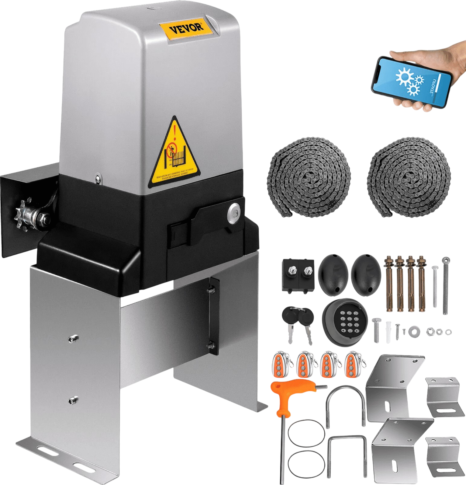 Vevor Automatic Sliding Gate Opener 3300 Lbs. 750W Driveway Operator Infrared Sensor New