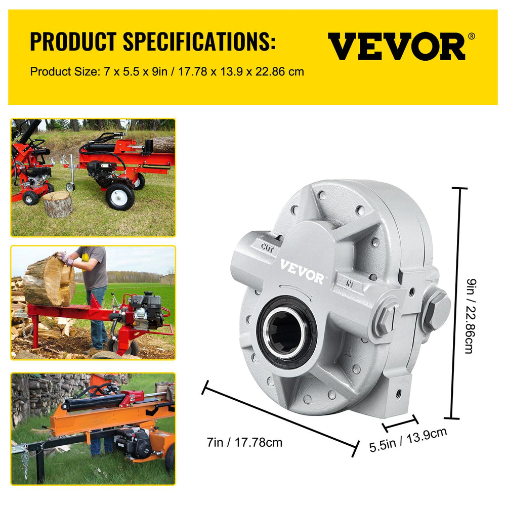 Vevor Hydraulic Pump 16.6 GPM 540 RPM 2500PSI SAE 16 and SAE 12 Port for Log Splitters or Tractors New