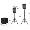 Proreck CLUB-3500 PA Speaker System 3500W Combo 4" Line Array Speakers and 15" Subwoofer with Bluetooth and Remote New