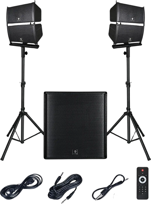 Proreck CLUB-4000 PA Speaker System 4000W Combo 4 Line Array Speakers ...