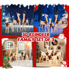 Pre-lit 3-piece Christmas reindeer family set with 230 warm white LED lights for indoor and outdoor festive decoration.