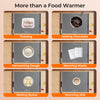 Portable electric warming tray in gray, ideal for melting chocolate, butter, and warming food for parties and.
