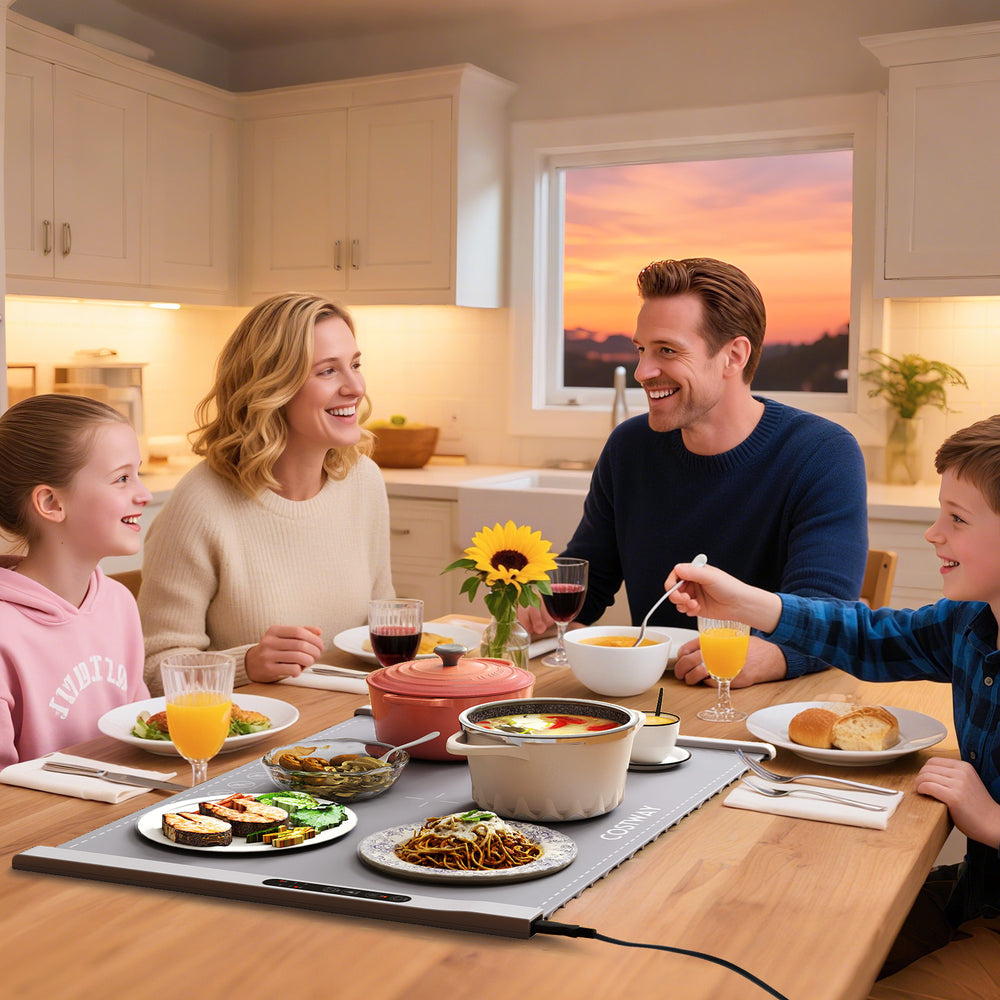 Food Warming Mat Rollable and Portable Electric Warming Tray with Fasting Heating-Gray - Gallery View 1 of 10