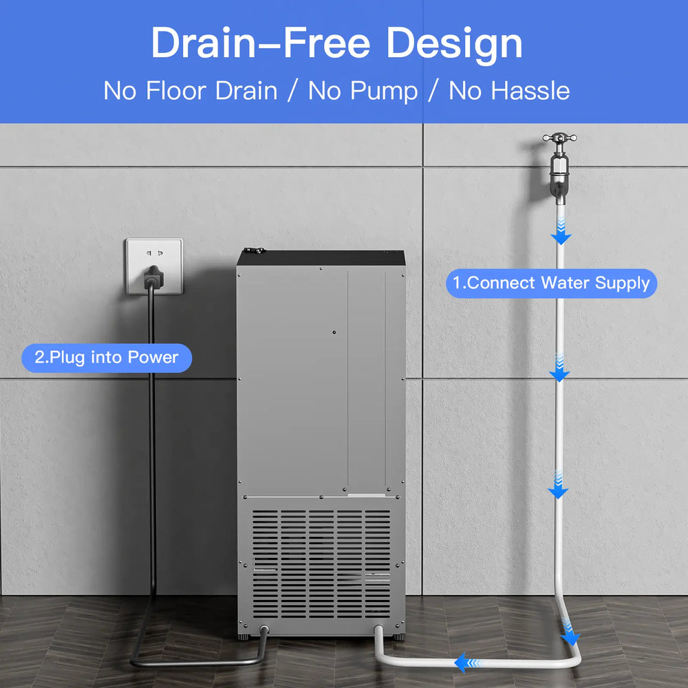 Cotlin IMC25BI Undercounter Crescent Ice Maker 15" Drainless 25 lbs/Day with 22 lbs. Storage New