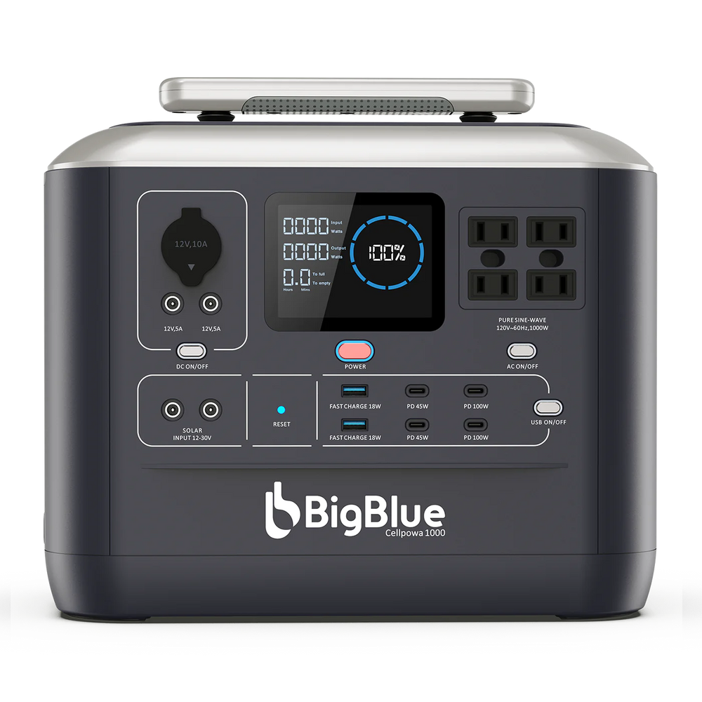 BigBlue CellPowa 1000 Portable Power Station Solar Generator 1000W 1075Wh CP1000 New