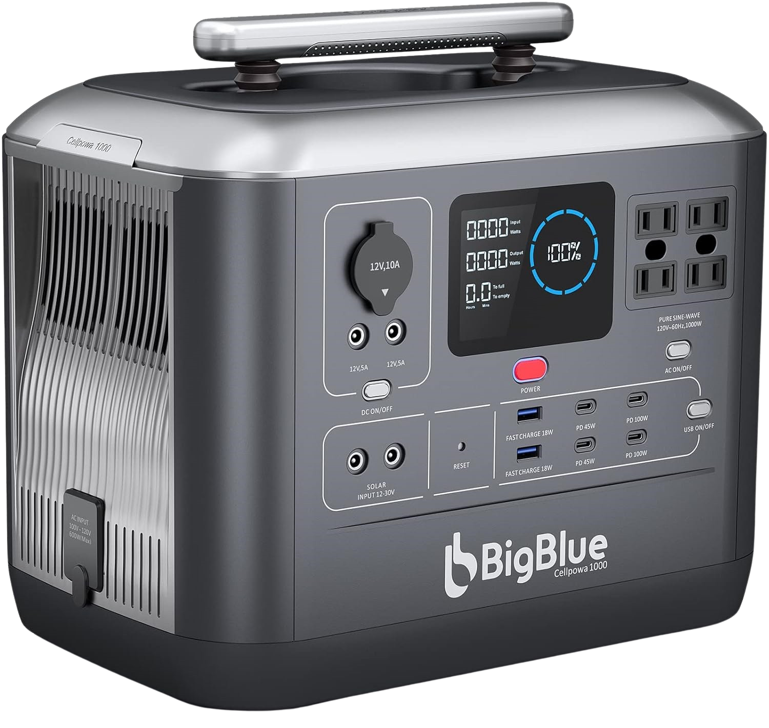 BigBlue CellPowa 1000 Portable Power Station Solar Generator 1000W 1075Wh CP1000 New