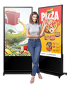 Vevor Scrolling Sign 65" 4K Touchscreen LCD Screen Floor Standing Display with Android 11 New