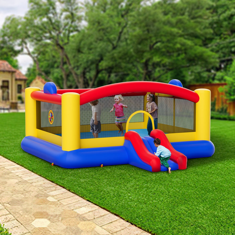 Vevor Inflatable Bounce House 177" x 173" x 79" Outdoor Playhouse Trampoline for Kid Ages 3-10 Years New