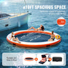 Vevor Inflatable Floating Dock 10' Dia. Non-Slip Platform with 8' Trampoline Mesh Pool and Detachable Ladder New