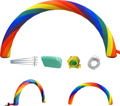 Vevor Inflatable Arch 26' Rainbow with 350W Blower for Advertising Party Celebration Outdoor New