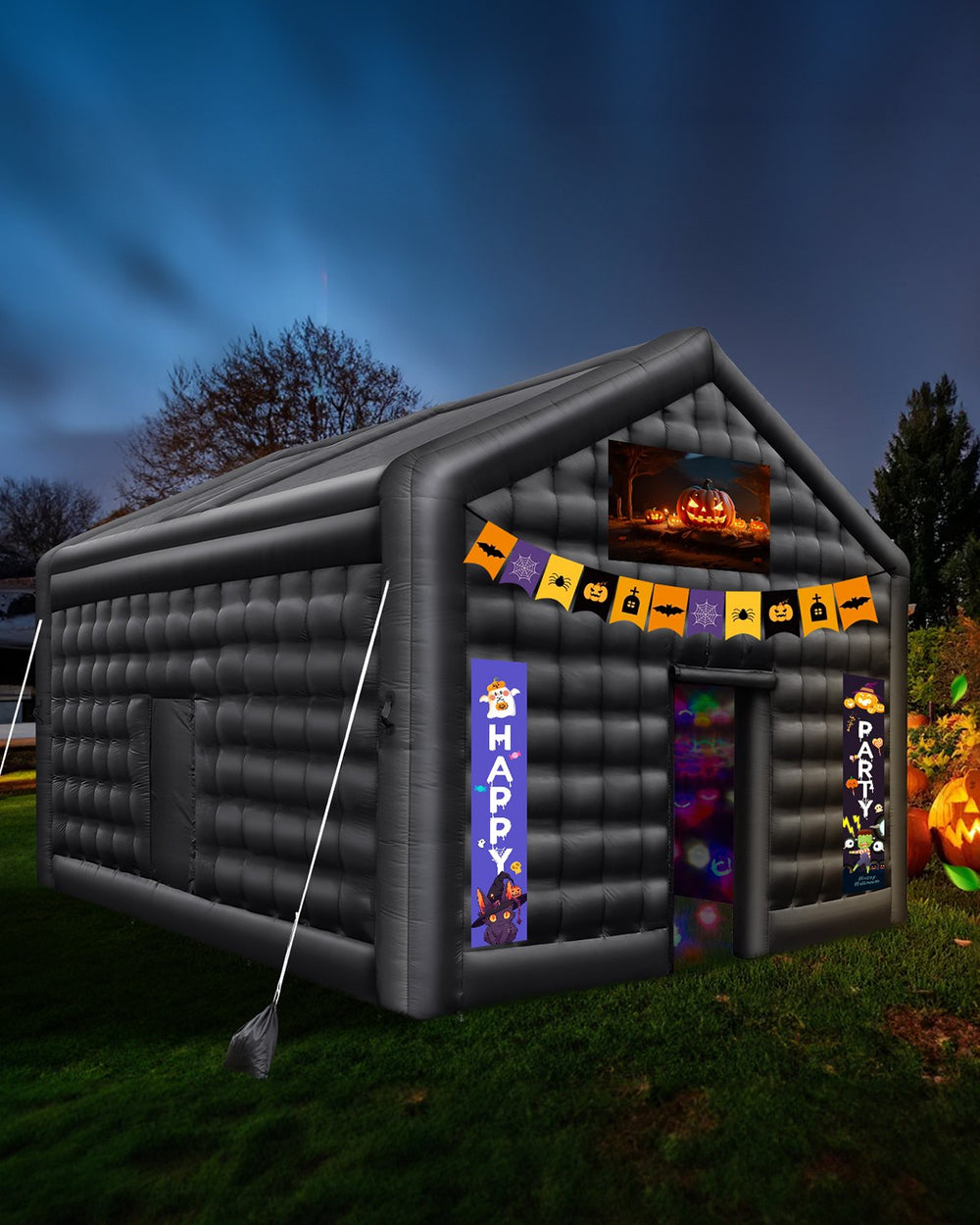 Vevor Inflatable Nightclub 17.7' x 16.4' x 13.9' Blow-Up Party Tent 291 Sq Ft Waterproof 680W Blower New