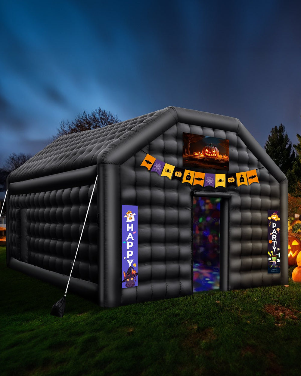 Vevor Inflatable Nightclub 19.7' x 16.4' x 12' Blow-Up Party Tent 323 Sq Ft Waterproof 680W Blower New