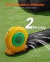 Vevor Inflatable Soccer Dart Board 8' Tall Includes 370W Blower and 9 Kick Balls New