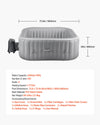 Vevor Inflatable Hot Tub 72.8" x 26" 4 to 6 Person Square Portable Spa 130 Jets New