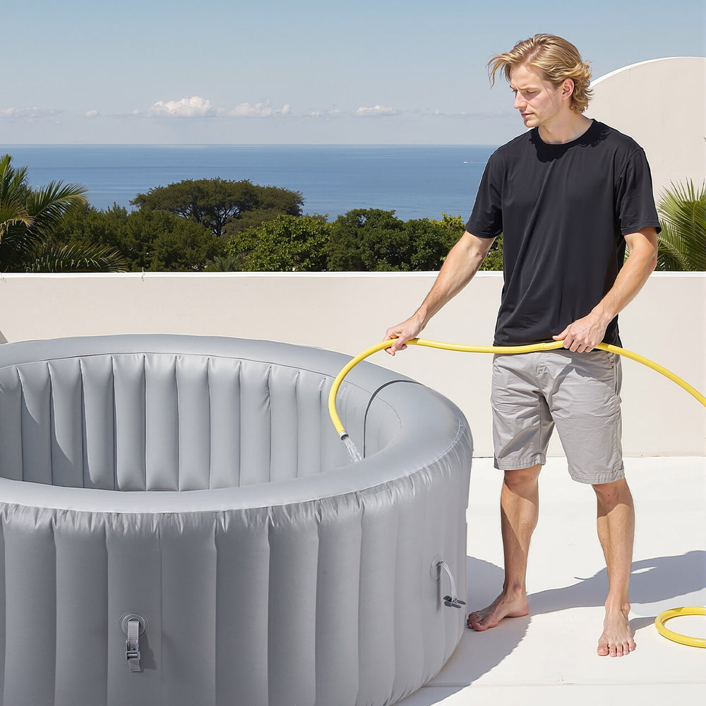 Vevor Inflatable Hot Tub 81.9" x 26" 4 to 6 Person Round Portable Spa 130 Jets New