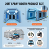 Vevor Inflatable Paint Booth 20' x 10' x 8' Spray Tent 750W 480W Blowers Air Filter System New