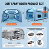 Vevor Inflatable Paint Booth 33' x 20' x 13' Spray Tent 1100W 950W Blowers Air Filter System New