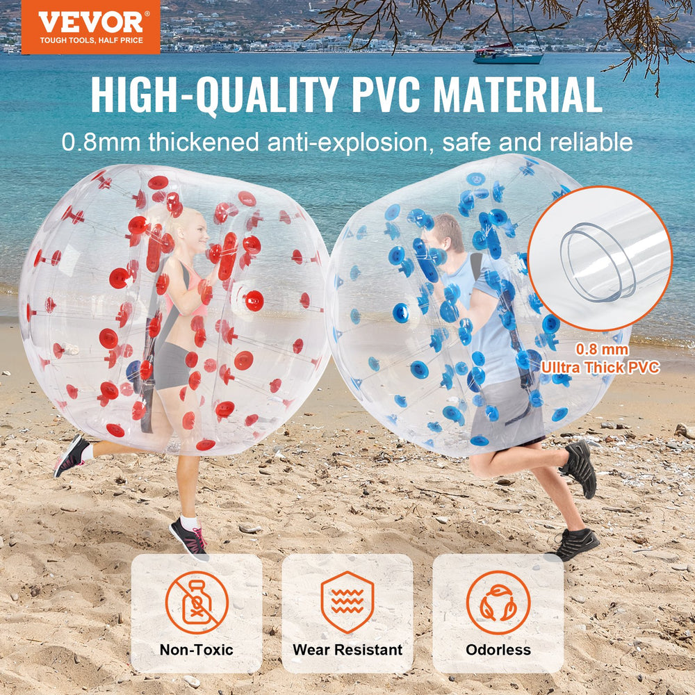 Vevor Inflatable Bumper Balls 5' Body Sumo Zorb Balls 2-Pack New