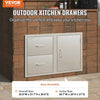 Vevor Outdoor Kitchen Door and Drawer Combo 32.5" x 21.7" x 20.5" with Paper Towel Rack New