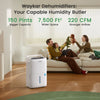 Waykar Dehumidifier 150 Pints with Colored Humidistat Pump Auto Swing Energy Star New
