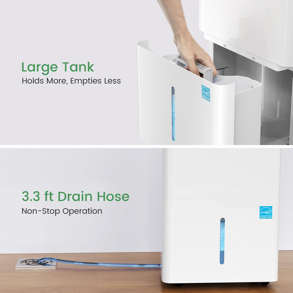 Waykar Dehumidifier 150 Pints with Colored Humidistat Pump Auto Swing Energy Star New