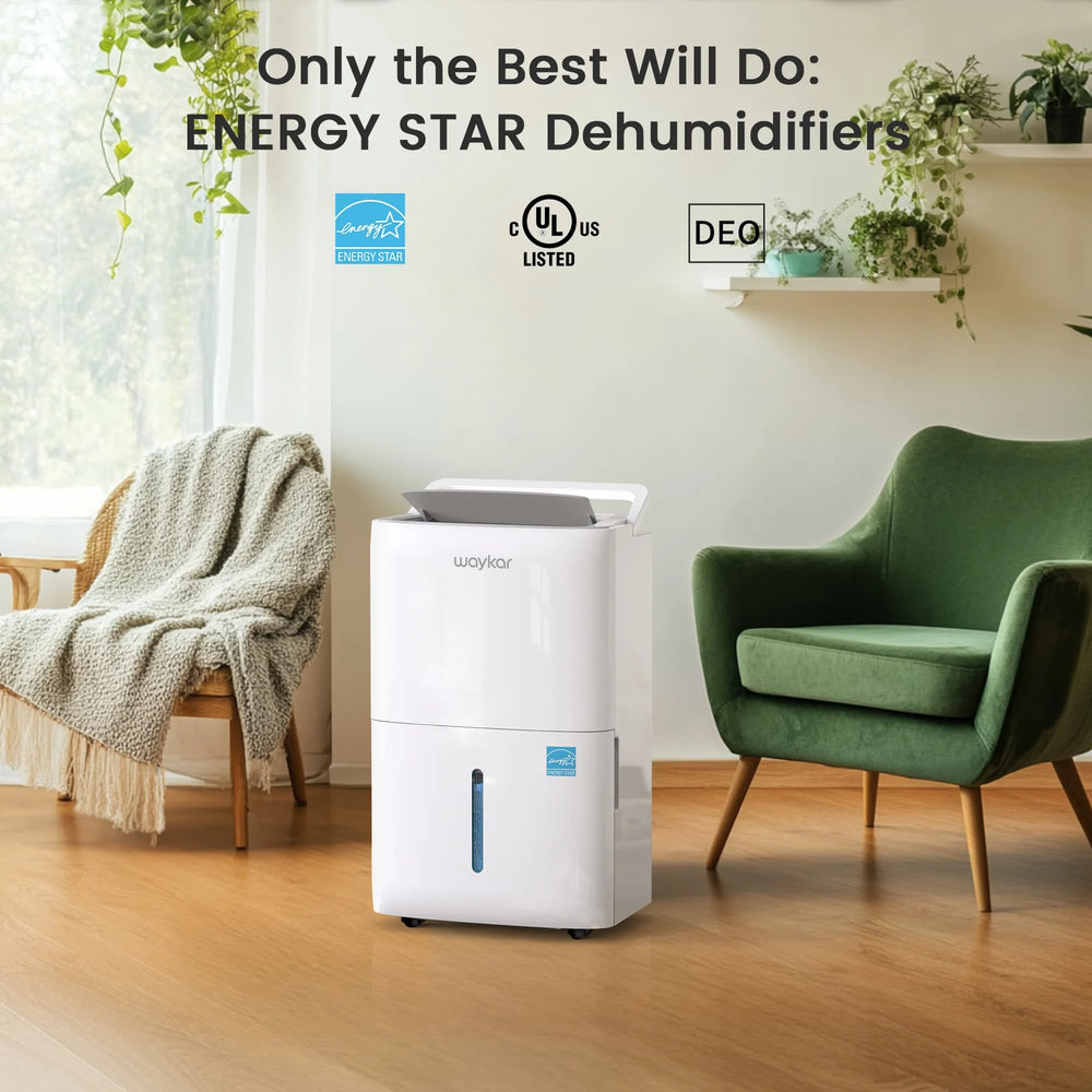 Waykar Dehumidifier 150 Pints with Colored Humidistat Pump Auto Swing Energy Star New