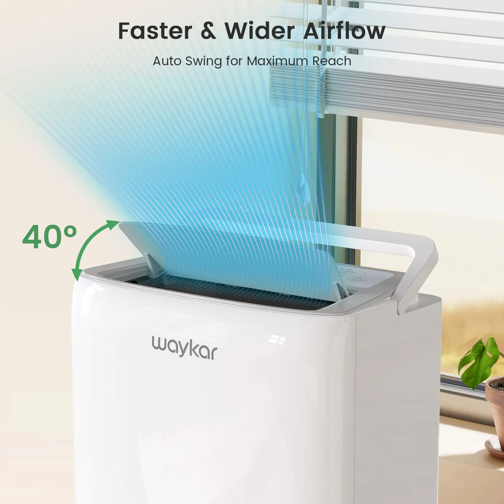 Waykar Dehumidifier 150 Pints with Colored Humidistat Pump Auto Swing Energy Star New