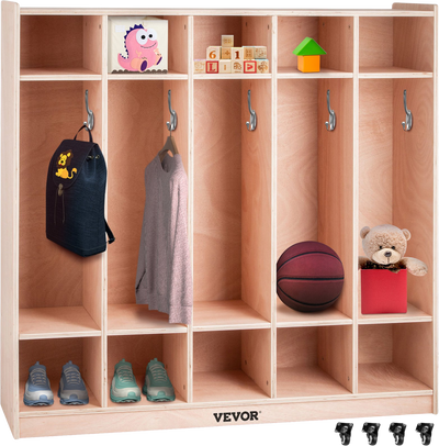 Vevor 5-Section Preschool Cubby Lockers 48.4