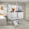 Vevor 50" Professional Dog Grooming Tub Stainless Steel with Steps Left Door New