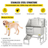 Vevor 50" Professional Dog Grooming Tub Stainless Steel with Steps Left Door New