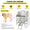 Vevor 50" Professional Dog Grooming Tub Stainless Steel with Steps Right Door New