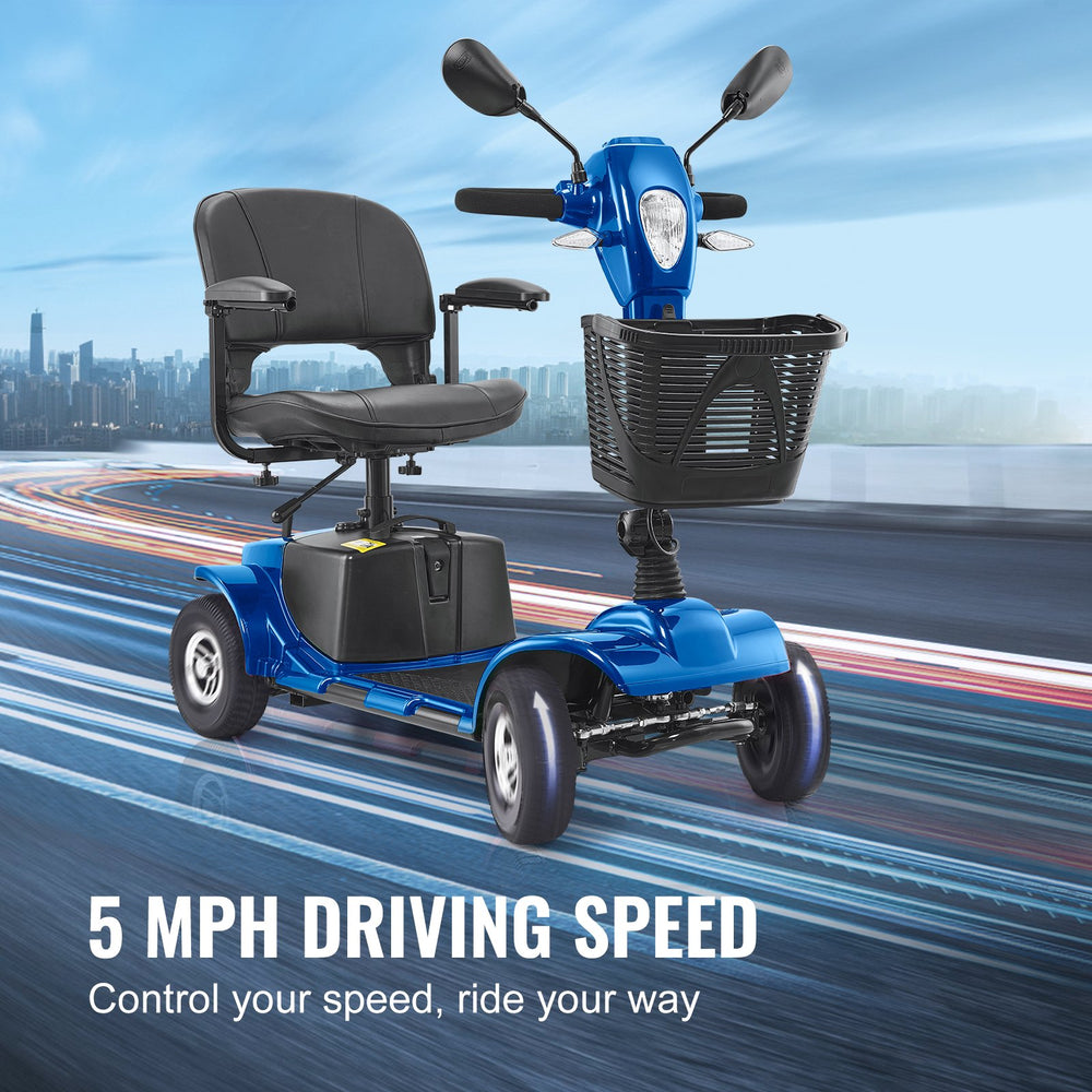 Vevor Mobility Scooter 4 Wheel Folding Heavy Duty 265 lbs. Capacity 24V 5 MPH 12 Mile Range New
