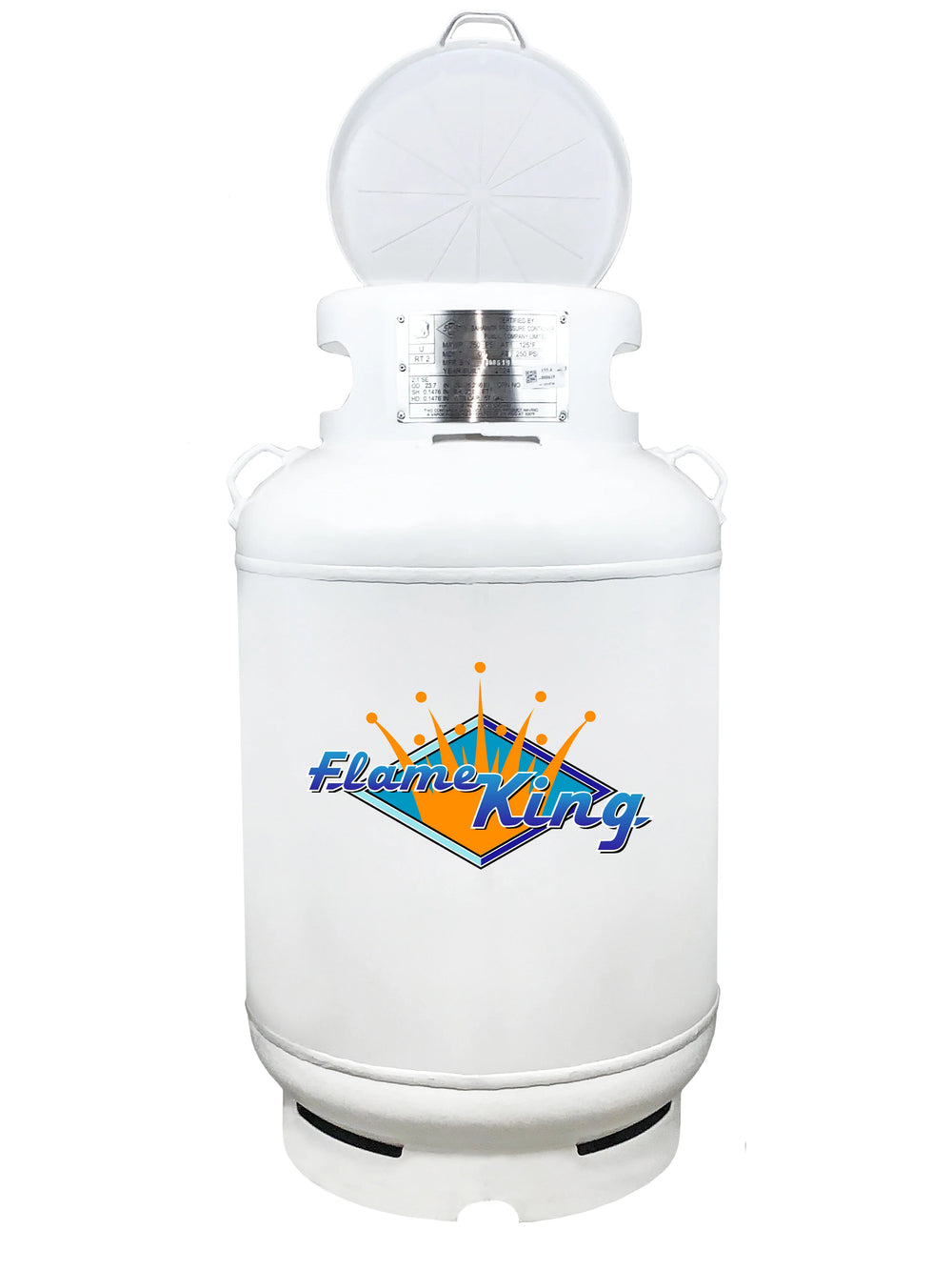 Flame King Propane Tank 200 lbs 50 Gal. ASME with Valves Gauge and Lid New