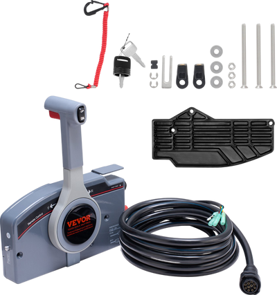 Vevor Boat Throttle Control 703-48205-16 Side-Mounted Remote Control Box for Yamaha 4-Stroke with 16.6' Harness New