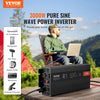 Vevor Power Inverter 3000W Pure Sine Wave DC 12V AC 120V LCD Display and Remote Controller New