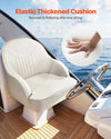 Vevor Low-Back Flip-Up Captain Bucket Boat Seat White PVC Leather New