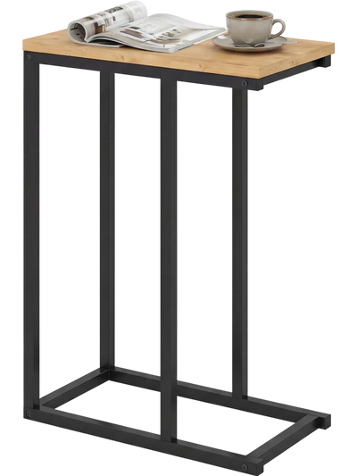 Costway C-Shaped End Table Small Side Table Metal Frame 54641891 New