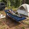Camping Cot for Adults with Soft Padded Mat and Carrying Bag-Navy - Gallery View 1 of 11