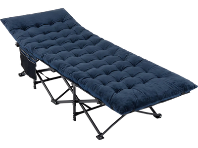 Costway Adult Camping Cot Soft Padded Mat Carry Bag 90893709 New