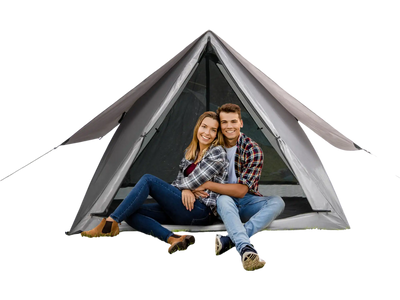 Costway Pop-up Camping Tent 2-3 Person w/ Carry Bag Rainfly Gray 96825734 New