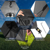 Pop-up camping tent features durable straps, inner storage pockets, and a lantern hook for easy setup and convenience.