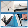 Top hook for hanging lantern, fixing buckles for doors, side storage pocket, and 2-way smooth zippers in a camping tent.