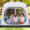 5-person camping tent with mesh windows, featuring a spacious interior for family outings, ideal for camping and hiking.