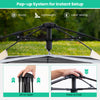 Pop-up system for instant setup of a 2-4 person camping tent, showcasing sturdy poles and easy folding mechanism.