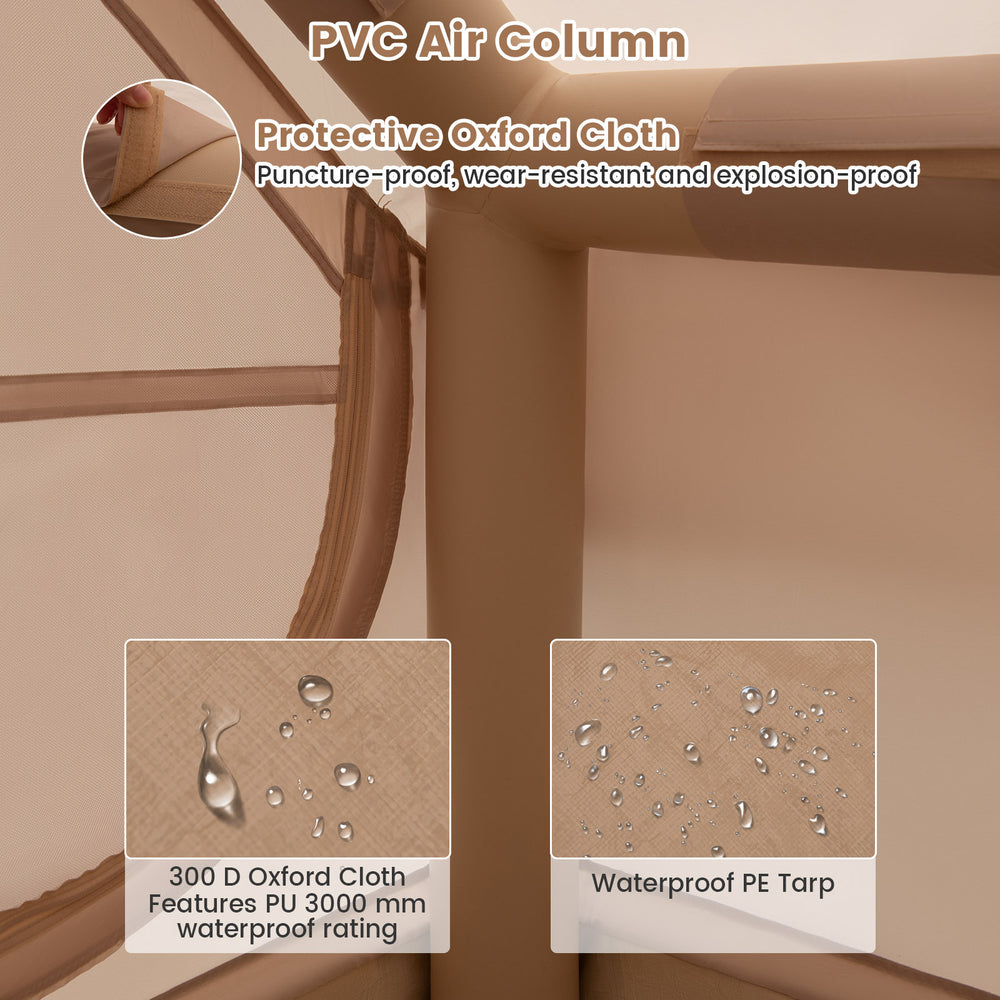 Costway Inflatable Camping Tent with Porch for 4-6 People New